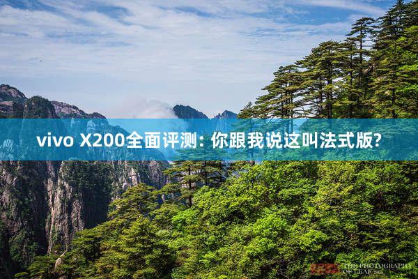 vivo X200全面评测: 你跟我说这叫法式版?