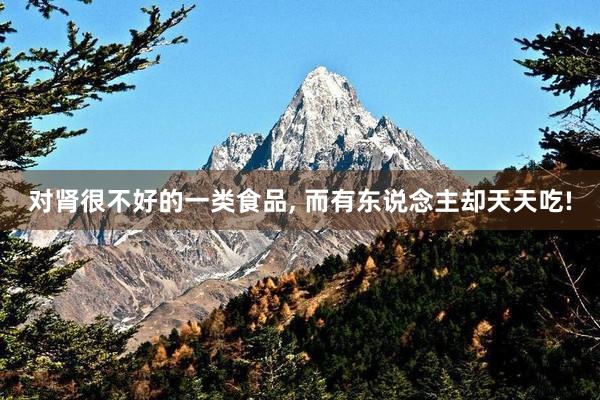对肾很不好的一类食品, 而有东说念主却天天吃!