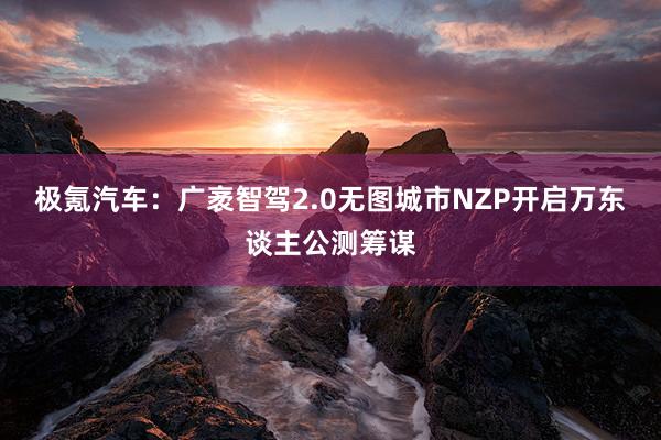 极氪汽车：广袤智驾2.0无图城市NZP开启万东谈主公测筹谋