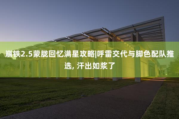 崩铁2.5蒙胧回忆满星攻略|呼雷交代与脚色配队推选, 汗出如浆了
